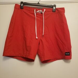 Hurley Men's Red Swimming Shorts / Trunks SIZE 32